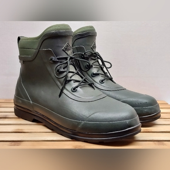 Muck Boots Mens Green Original Lace Up Waterproof Boots Size 15 - Picture 2 of 11